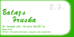 balazs hruska business card